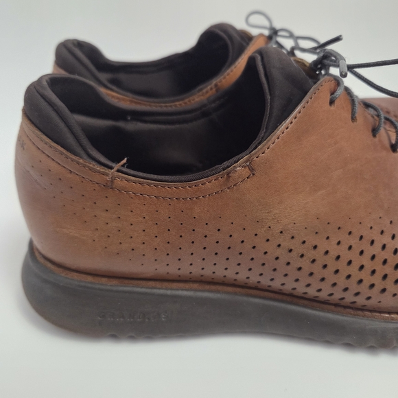 Cole Haan Brown Perforated Leather Oxfords - Picture 5 of 8